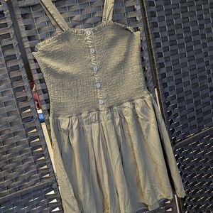 Fashion Nova Olive Green Button-Up Dress